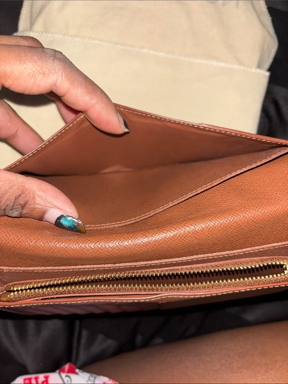 Louis Vuitton Monogram Zip Long Brazza Wallet in Dark Brown and Tan